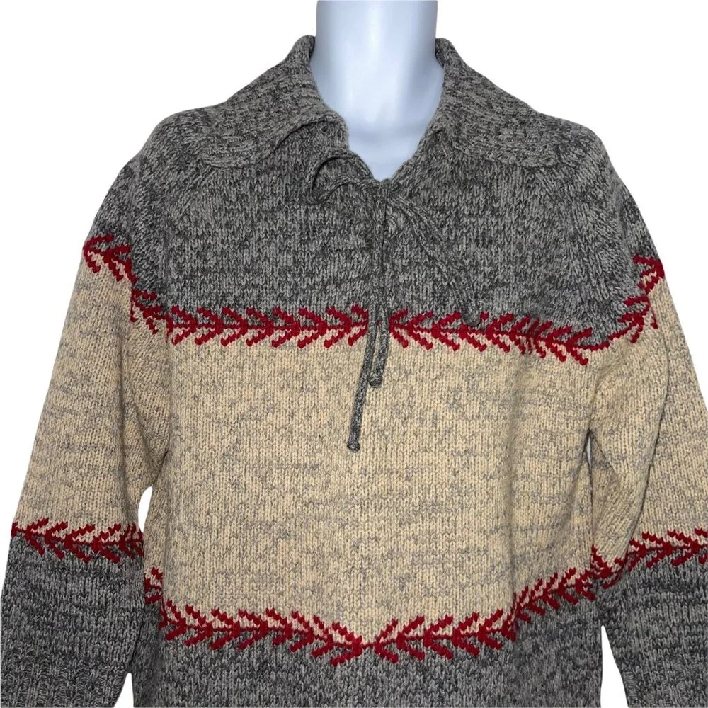 Eddie Bauer Vintage Y2K 100% Lambswool Christmas Holiday Pullover Sweater M - Picture 2 of 10